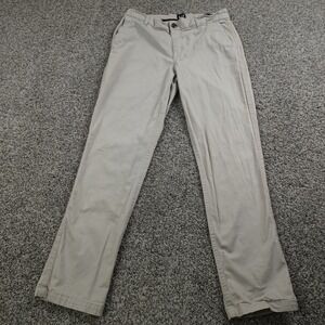 Gap Pants Womens 6 Beige Gray Chino Trousers Khakis Mid Rise Flat Front Stretch